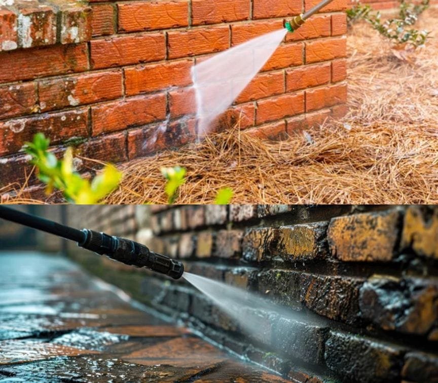 Chemical-Assisted Brick Cleaning In Thamesmead Moorings