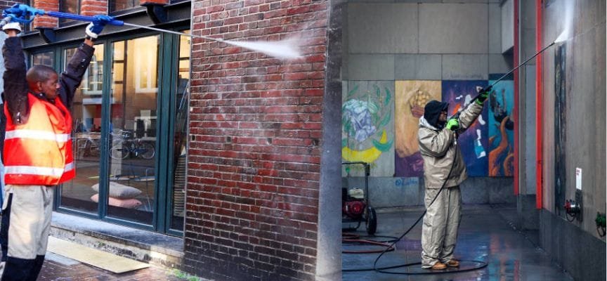 Our Clock House Graffiti Removal Process