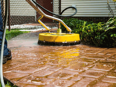 Pressure Washing the patio